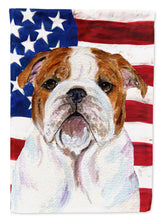 Load image into Gallery viewer, USA American Flag with Bulldog English Garden Flag – Decorative Outdoor Yard Flag