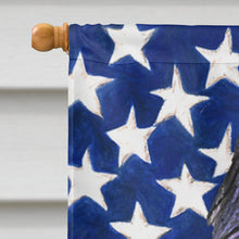 Load image into Gallery viewer, USA American Flag with Briard Flag Canvas House Size