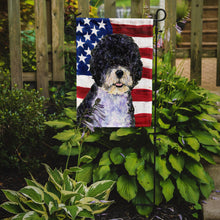 Load image into Gallery viewer, USA American Flag with Portuguese Water Dog Garden Flag – Decorative Outdoor Yard Flag