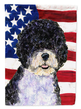 Load image into Gallery viewer, USA American Flag with Portuguese Water Dog Garden Flag – Decorative Outdoor Yard Flag
