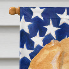 Load image into Gallery viewer, USA American Flag with Golden Retriever Flag Canvas House Size
