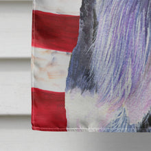 Load image into Gallery viewer, USA American Flag with Schnauzer Flag Canvas House Size