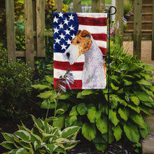 Load image into Gallery viewer, USA American Flag with Fox Terrier Garden Flag – Decorative Outdoor Yard Flag