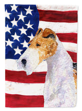 Load image into Gallery viewer, USA American Flag with Fox Terrier Garden Flag – Decorative Outdoor Yard Flag