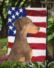 Load image into Gallery viewer, USA American Flag with Doberman Garden Flag – Decorative Outdoor Yard Flag