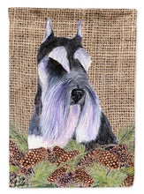 Load image into Gallery viewer, Schnauzer Flag Canvas House Size
