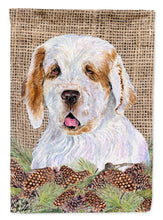 Load image into Gallery viewer, Clumber Spaniel Garden Flag – Decorative Outdoor Yard Flag