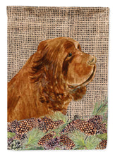 Load image into Gallery viewer, Sussex Spaniel Flag Canvas House Size