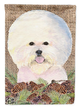 Load image into Gallery viewer, Bichon Frise Flag Canvas House Size