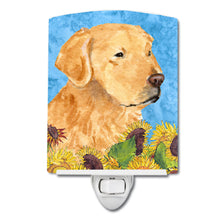 Load image into Gallery viewer, Golden Retriever in Summer Flowers Ceramic Night Light SS4109CNL