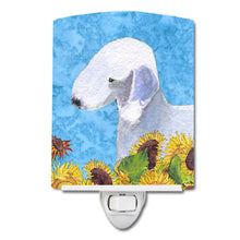 Load image into Gallery viewer, Bedlington Terrier in Summer Flowers Ceramic Night Light SS4116CNL