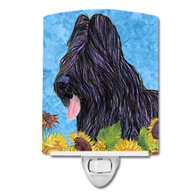 Load image into Gallery viewer, Briard in Summer Flowers Ceramic Night Light SS4123CNL