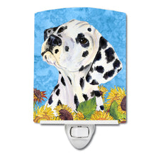 Load image into Gallery viewer, Dalmatian in Summer Flowers Ceramic Night Light SS4126CNL