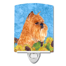 Load image into Gallery viewer, Brussels Griffon in Summer Flowers Ceramic Night Light SS4127CNL