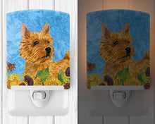 Load image into Gallery viewer, Norwich Terrier in Summer Flowers Ceramic Night Light SS4132CNL