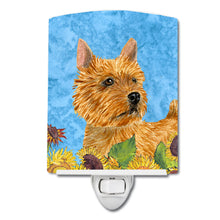 Load image into Gallery viewer, Norwich Terrier in Summer Flowers Ceramic Night Light SS4132CNL