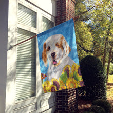 Load image into Gallery viewer, Clumber Spaniel Flag Canvas House Size