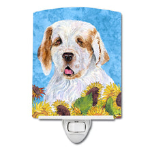 Load image into Gallery viewer, Clumber Spaniel in Summer Flowers Ceramic Night Light SS4133CNL