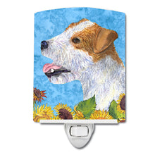 Load image into Gallery viewer, Jack Russell Terrier in Summer Flowers Ceramic Night Light SS4137CNL