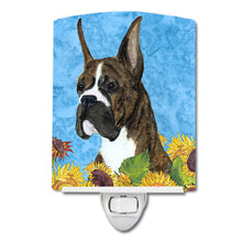 Load image into Gallery viewer, Boxer in Summer Flowers Ceramic Night Light SS4141CNL