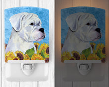 Load image into Gallery viewer, Boxer in Summer Flowers Ceramic Night Light SS4142CNL
