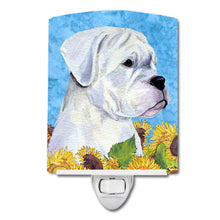Load image into Gallery viewer, Boxer in Summer Flowers Ceramic Night Light SS4142CNL