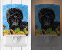 Load image into Gallery viewer, Affenpinscher in Summer Flowers Ceramic Night Light SS4144CNL