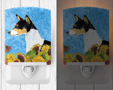 Load image into Gallery viewer, Basenji in Summer Flowers Ceramic Night Light SS4147CNL