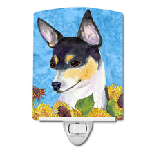 Load image into Gallery viewer, Fox Terrier in Summer Flowers Ceramic Night Light SS4151CNL