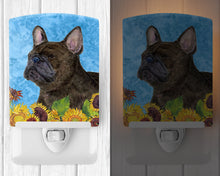Load image into Gallery viewer, French Bulldog in Summer Flowers Ceramic Night Light SS4152CNL