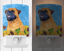Load image into Gallery viewer, Bullmastiff in Summer Flowers Ceramic Night Light SS4153CNL