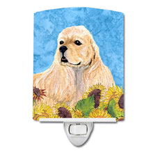 Load image into Gallery viewer, Cocker Spaniel in Summer Flowers Ceramic Night Light SS4155CNL