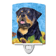 Load image into Gallery viewer, Rottweiler in Summer Flowers Ceramic Night Light SS4158CNL