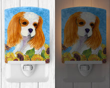 Load image into Gallery viewer, Cavalier Spaniel in Summer Flowers Ceramic Night Light SS4161CNL