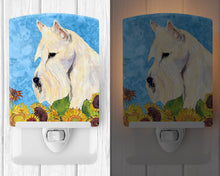 Load image into Gallery viewer, Scottish Terrier in Summer Flowers Ceramic Night Light SS4164CNL