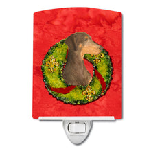 Load image into Gallery viewer, Doberman Cristmas Wreath Ceramic Night Light SS4169CNL