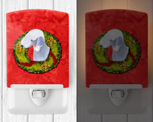 Load image into Gallery viewer, Bedlington Terrier Cristmas Wreath Ceramic Night Light SS4173CNL