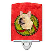 Load image into Gallery viewer, French Bulldog Cristmas Wreath Ceramic Night Light SS4175CNL