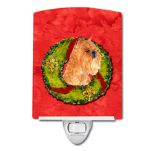 Load image into Gallery viewer, Brussels Griffon Cristmas Wreath Ceramic Night Light SS4183CNL