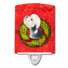 Load image into Gallery viewer, Dandie Dinmont Terrier Cristmas Wreath Ceramic Night Light SS4190CNL