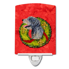 Load image into Gallery viewer, Irish Wolfhound Cristmas Wreath Ceramic Night Light SS4193CNL
