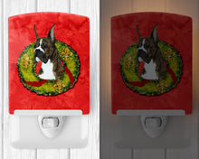 Load image into Gallery viewer, Brindle Boxer Cristmas Wreath Ceramic Night Light SS4195CNL
