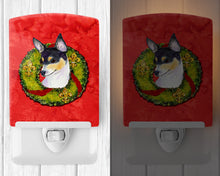 Load image into Gallery viewer, Fox Terrier Cristmas Wreath Ceramic Night Light SS4205CNL