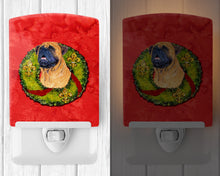 Load image into Gallery viewer, Bullmastiff Cristmas Wreath Ceramic Night Light SS4207CNL