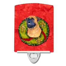 Load image into Gallery viewer, Bullmastiff Cristmas Wreath Ceramic Night Light SS4207CNL