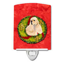 Load image into Gallery viewer, Cocker Spaniel Cristmas Wreath Ceramic Night Light SS4209CNL