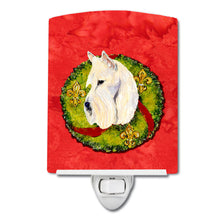 Load image into Gallery viewer, Curly Coated Retriever Cristmas Wreath Ceramic Night Light SS4217CNL