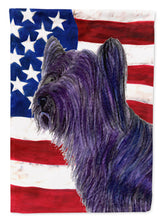 Load image into Gallery viewer, USA American Flag with Skye Terrier Garden Flag – Decorative Outdoor Yard Flag