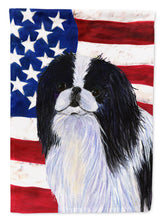 Load image into Gallery viewer, USA American Flag with Japanese Chin Garden Flag – Decorative Outdoor Yard Flag