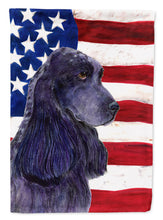 Load image into Gallery viewer, USA American Flag with Cocker Spaniel Flag Canvas House Size